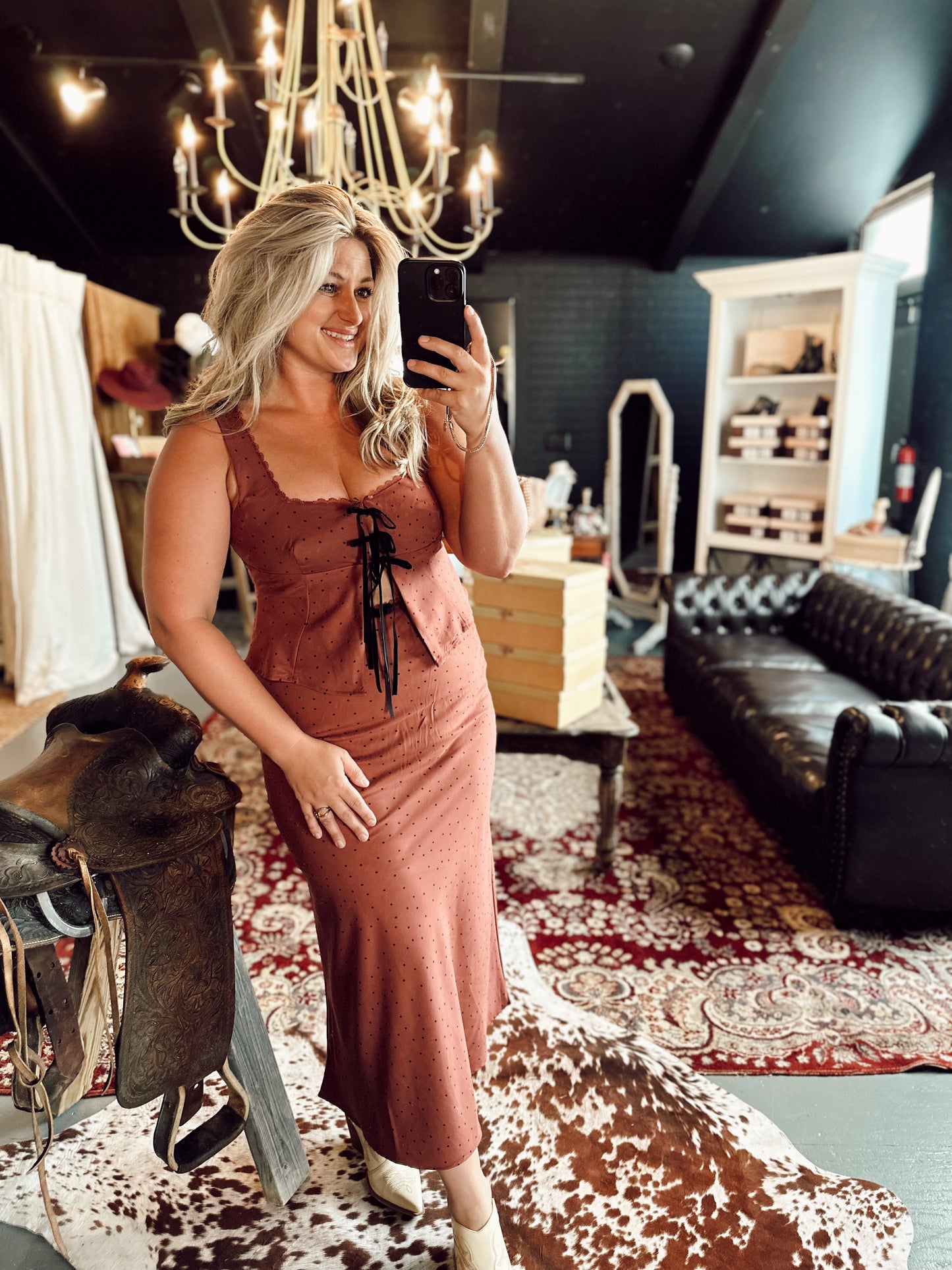 Bronco Belle Polka Dot Set