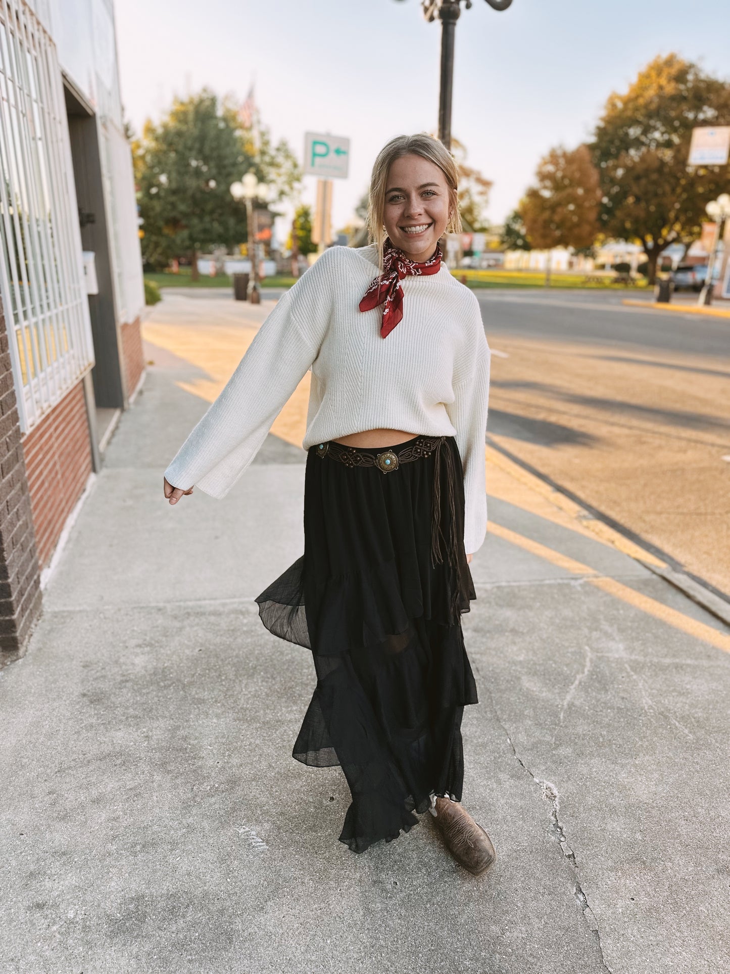 Belle Sleeve Cream Sweater