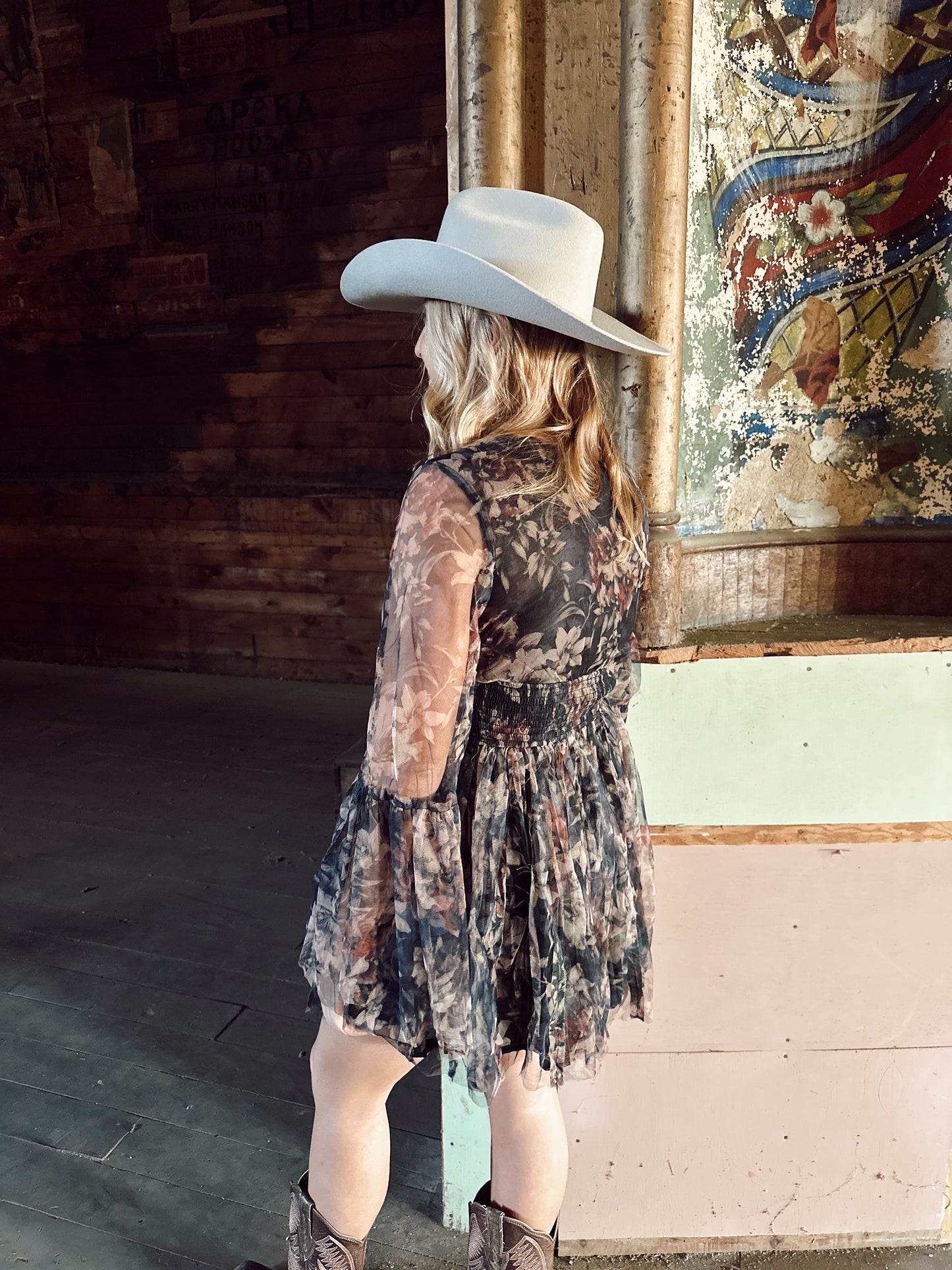 Floral Button Midi Dress