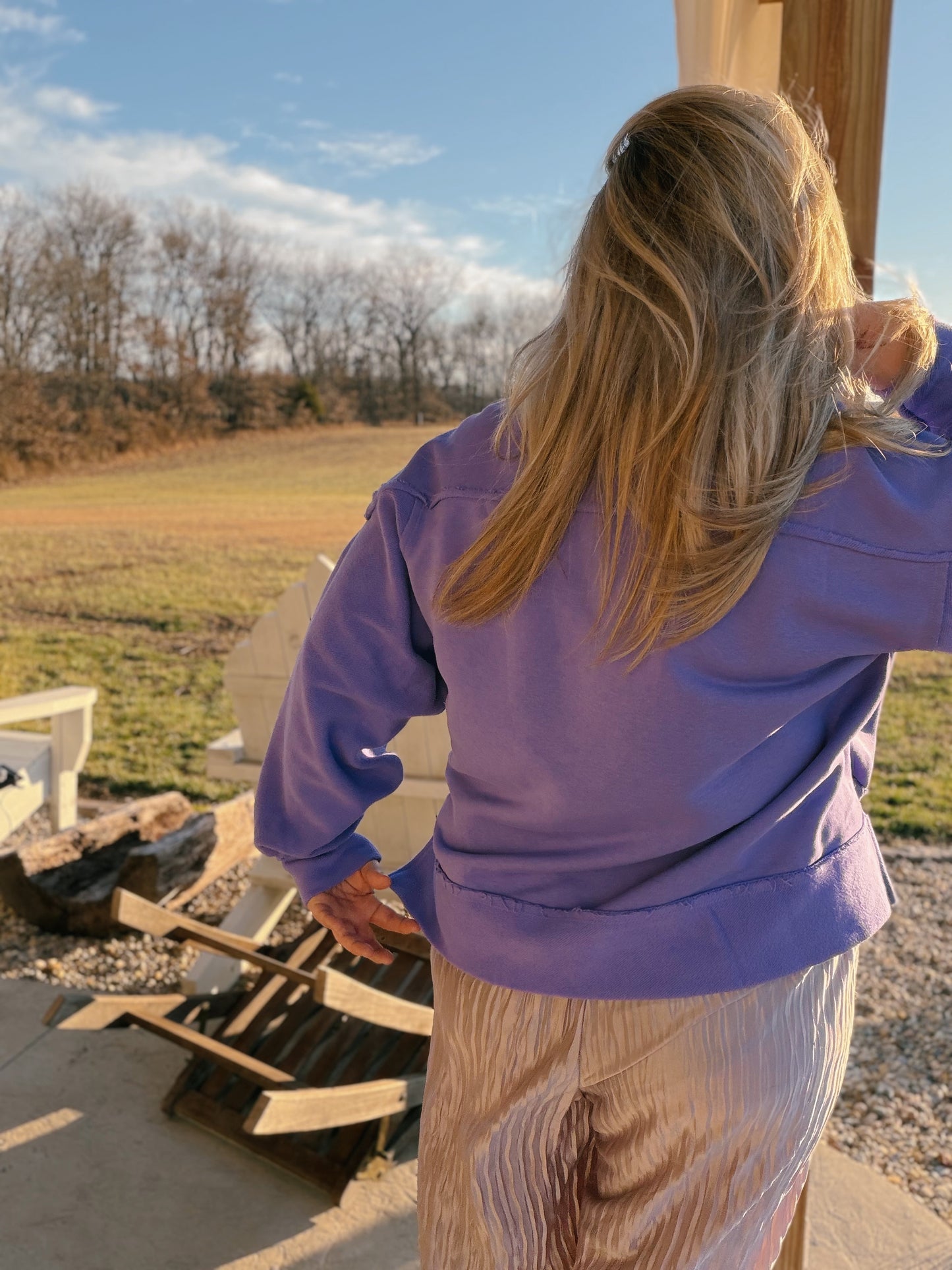 Switchback Purple Pullover