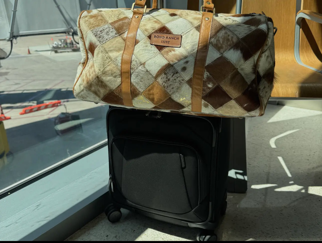 The Harrison Cowhide Duffle - Tan