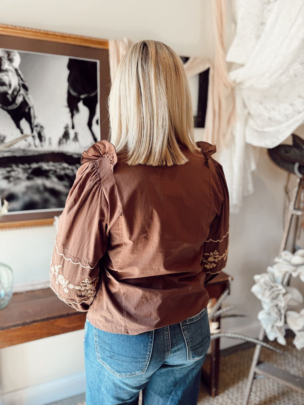 The Sonnet Blouse - Brown