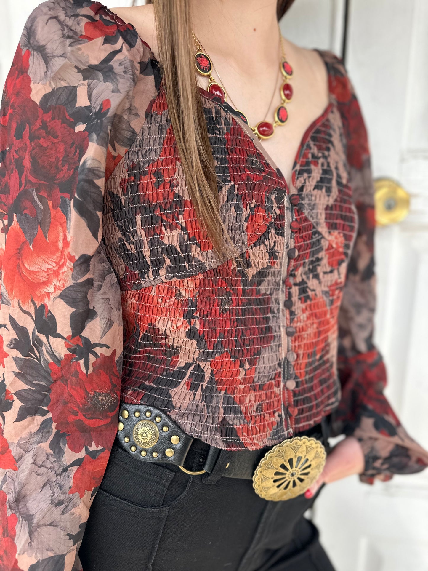 Floral Sweetheart Corset Top