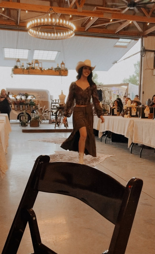 Suede A Line Maxi Skirt