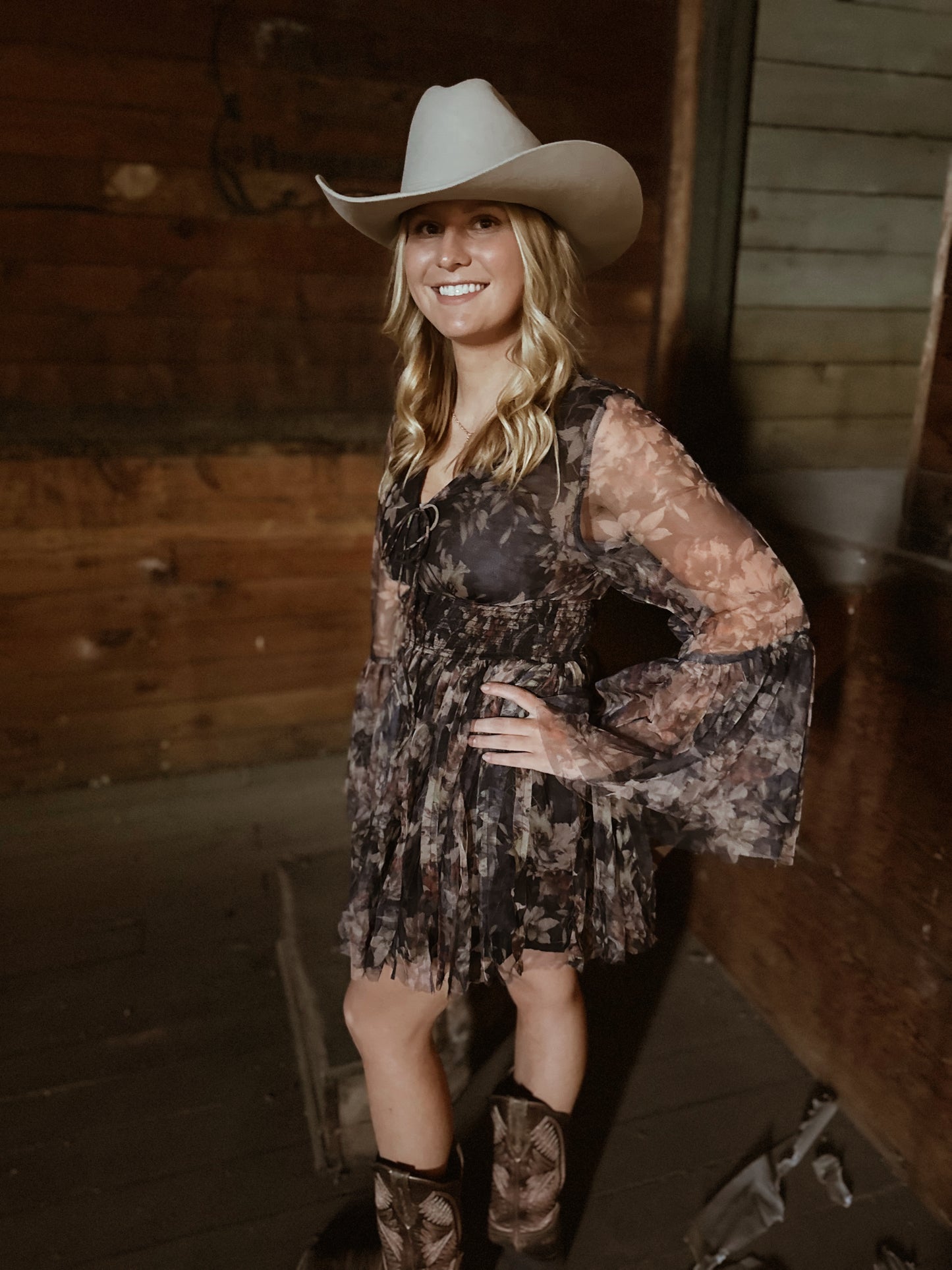 Floral Button Midi Dress