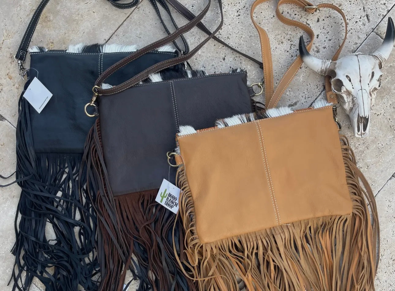 The Claire Cowhide Crossbody-Brown