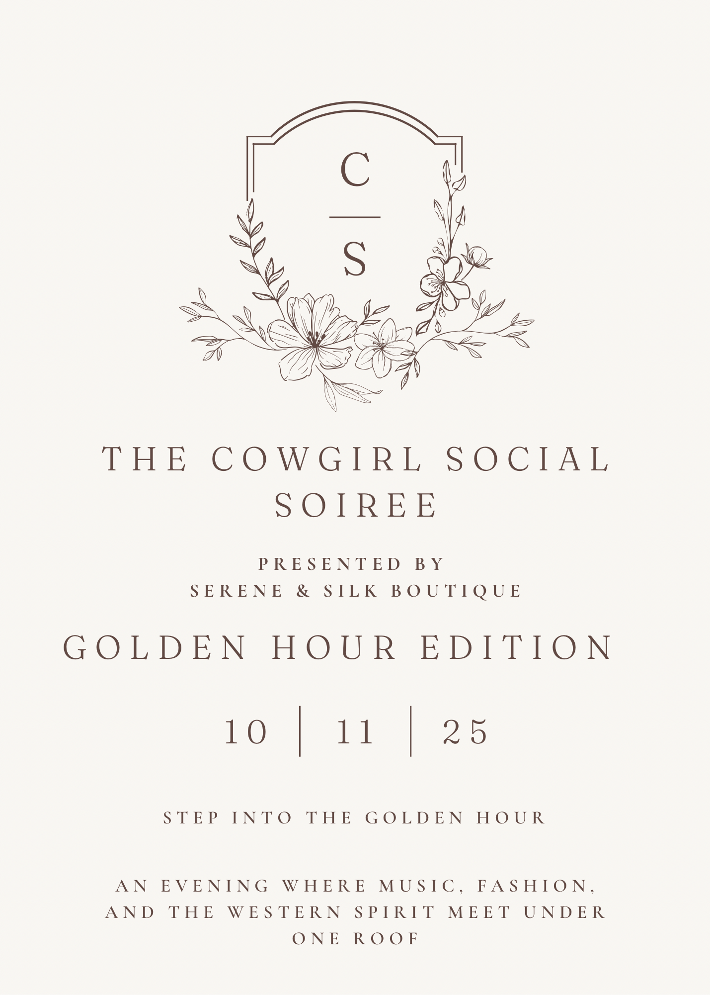 TICKETS - Cowgirl Social Soirée - The Golden Hour Edition