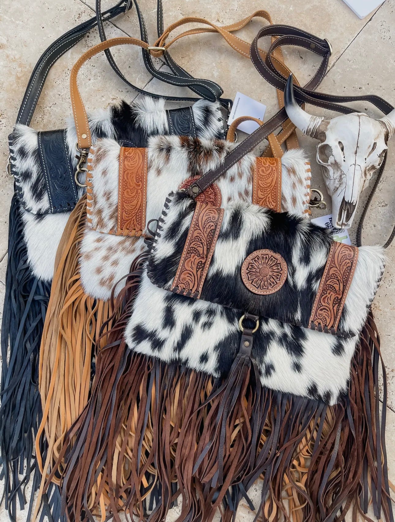The Claire Cowhide Crossbody-Brown