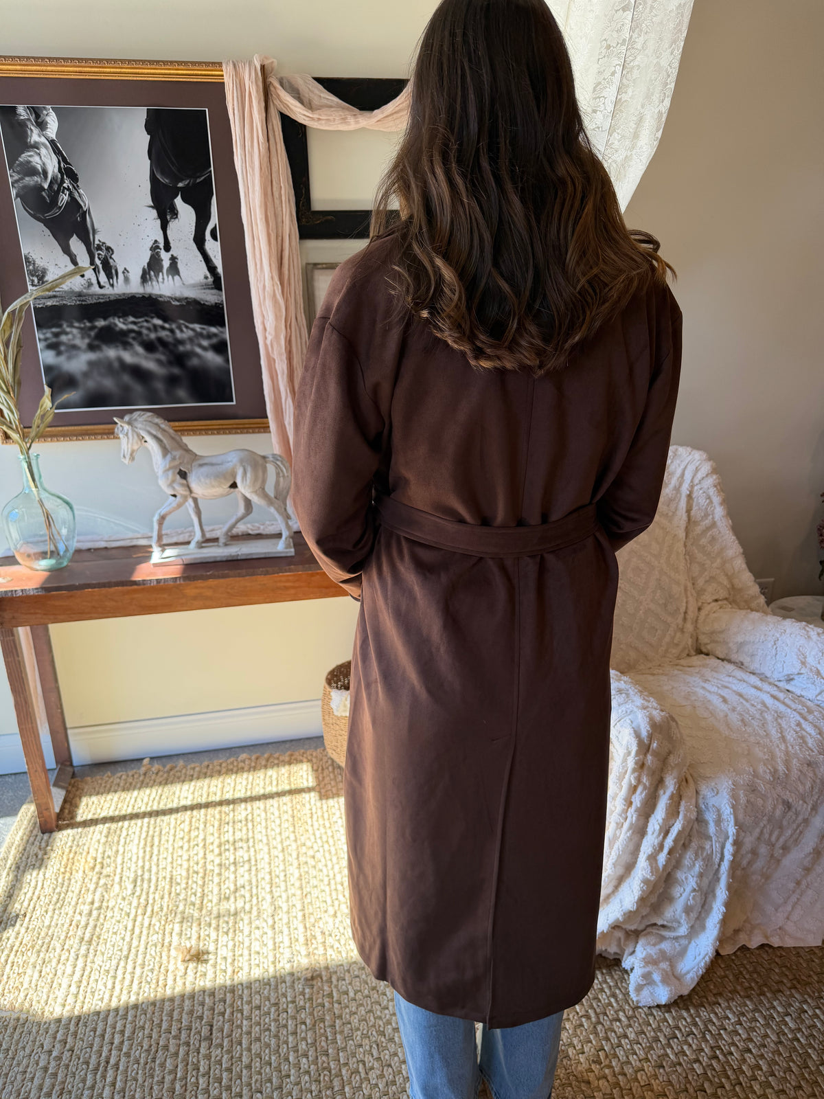 The Montclair Suede Trench Coat