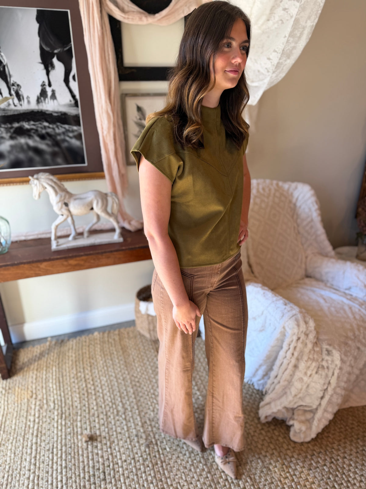 The Saddlebrook Suede Top