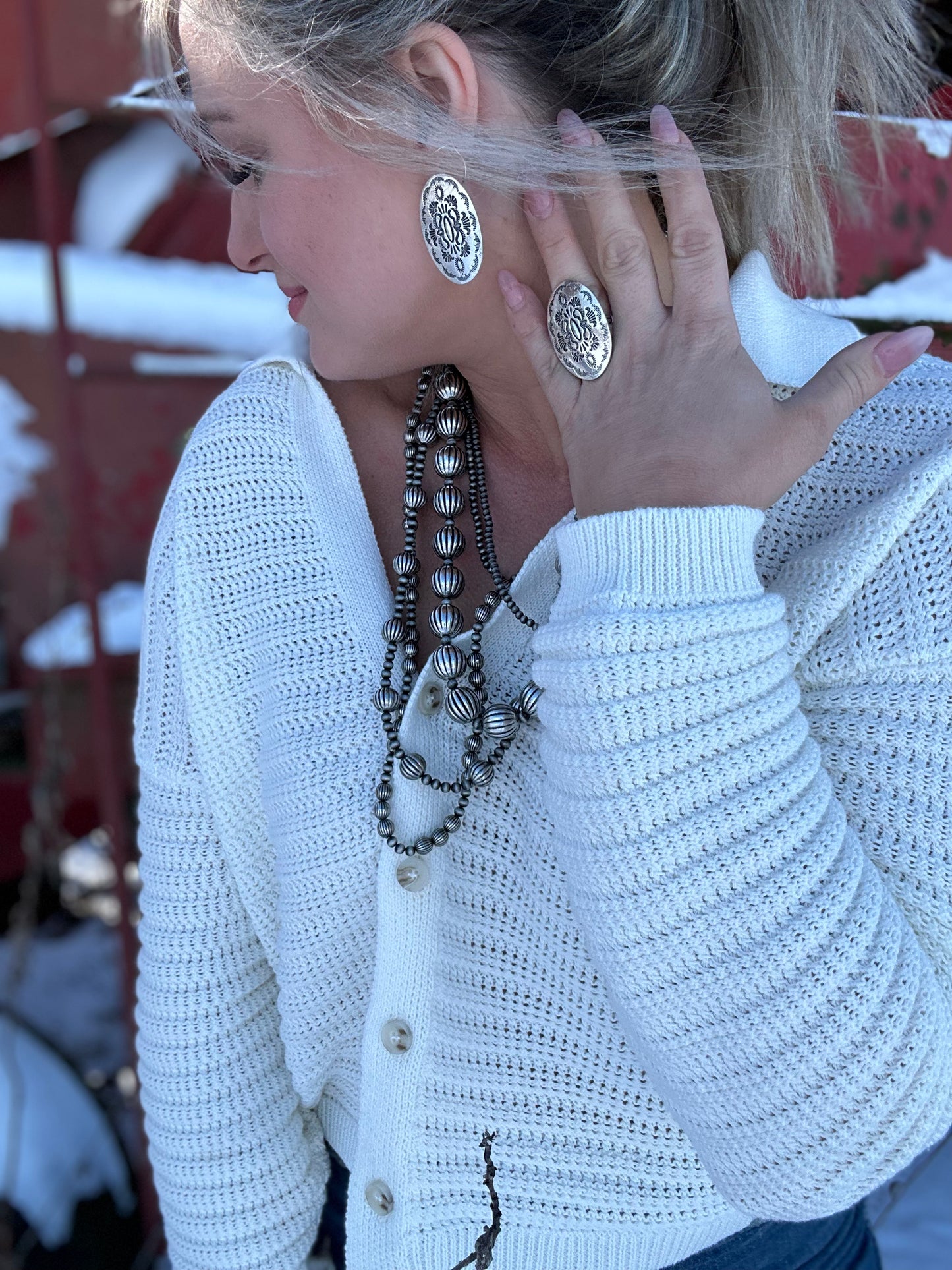 Southwest Concho Earring Set