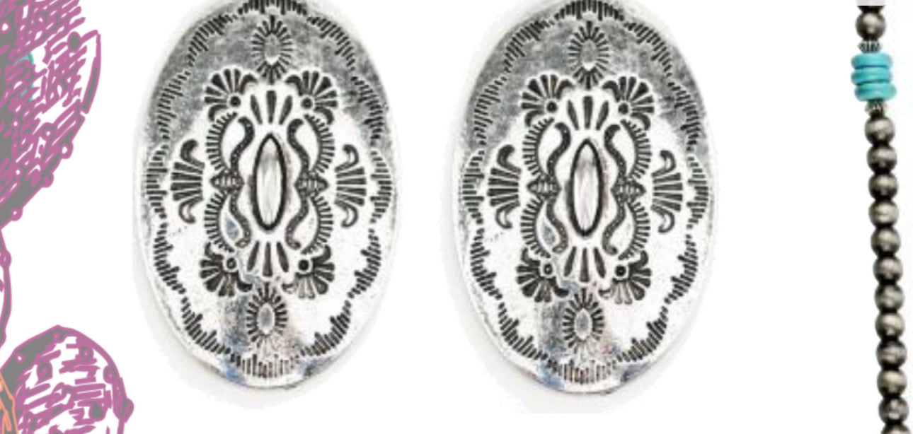 Southwest Concho Earring Set