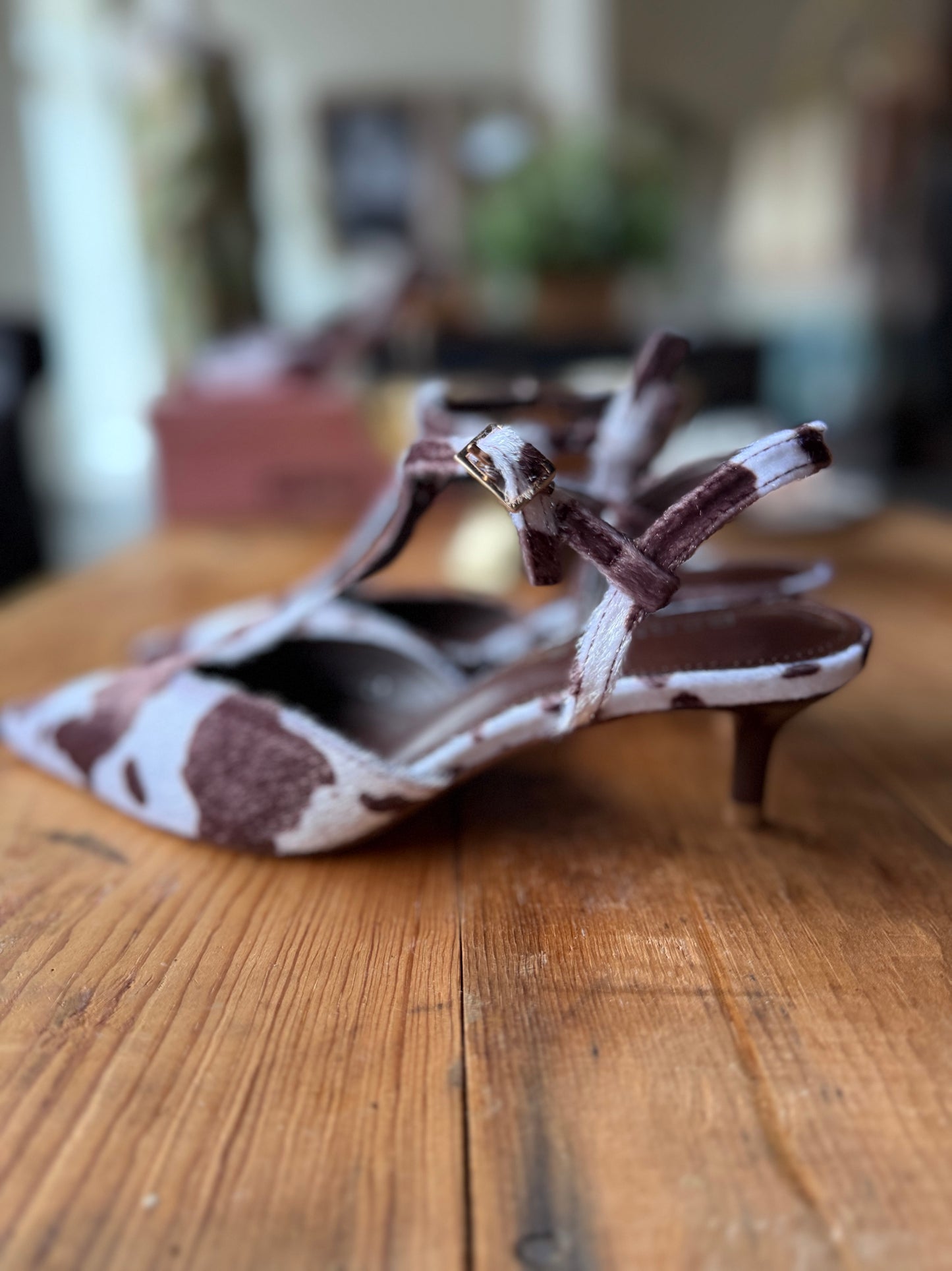 The Darleane Cowhide Heel