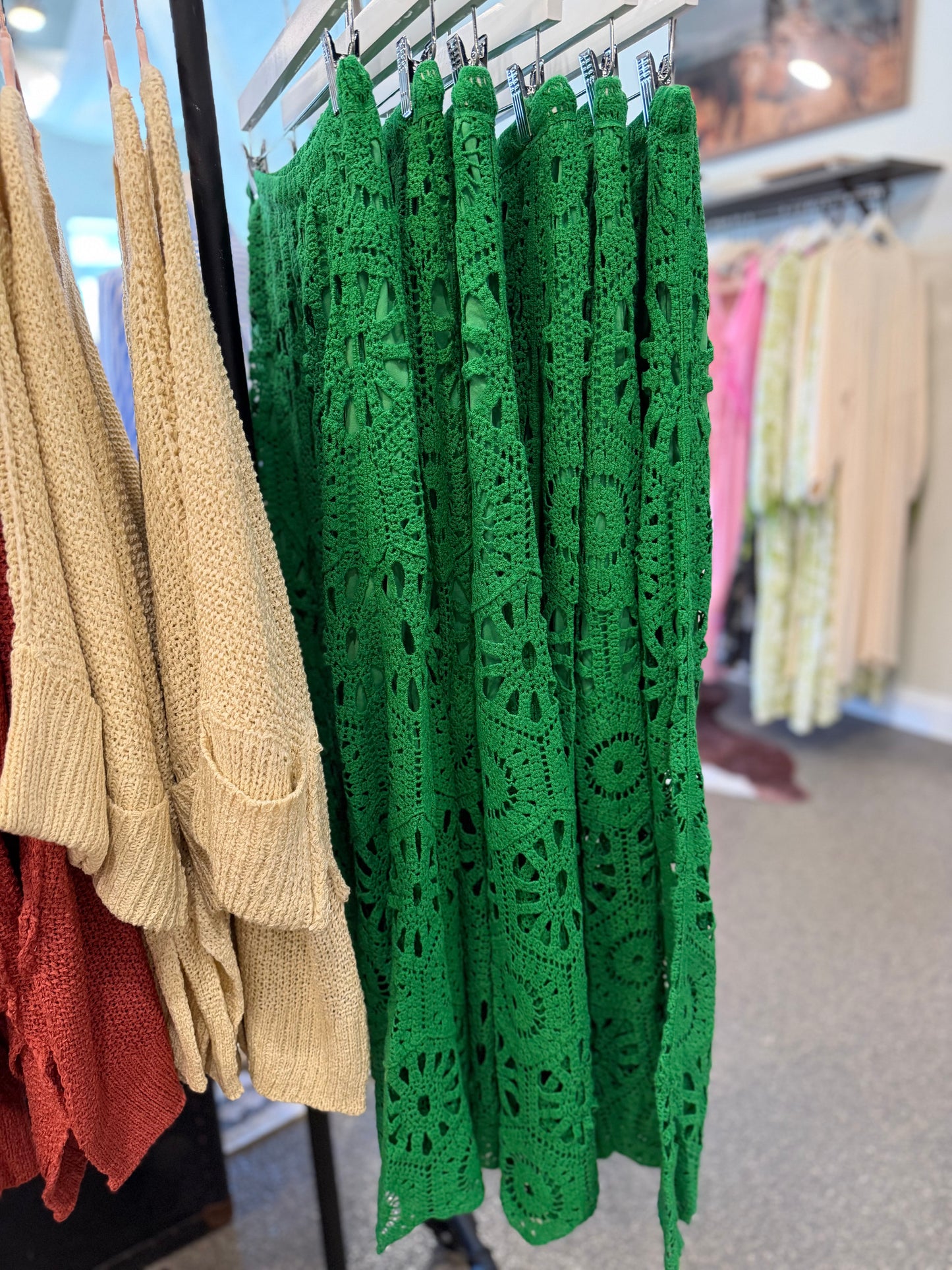 The Meadow Crochet Skirt - Green