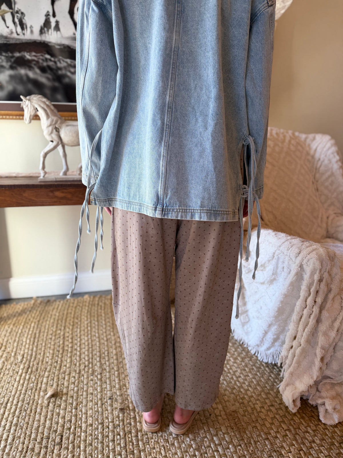 The Astor Dot Pants - Brown