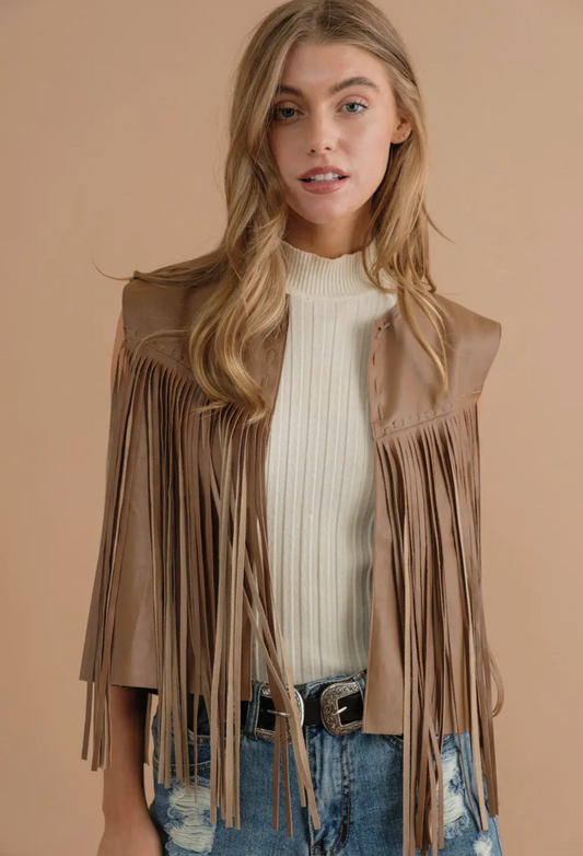 Dust & Daylight Fringe Vest