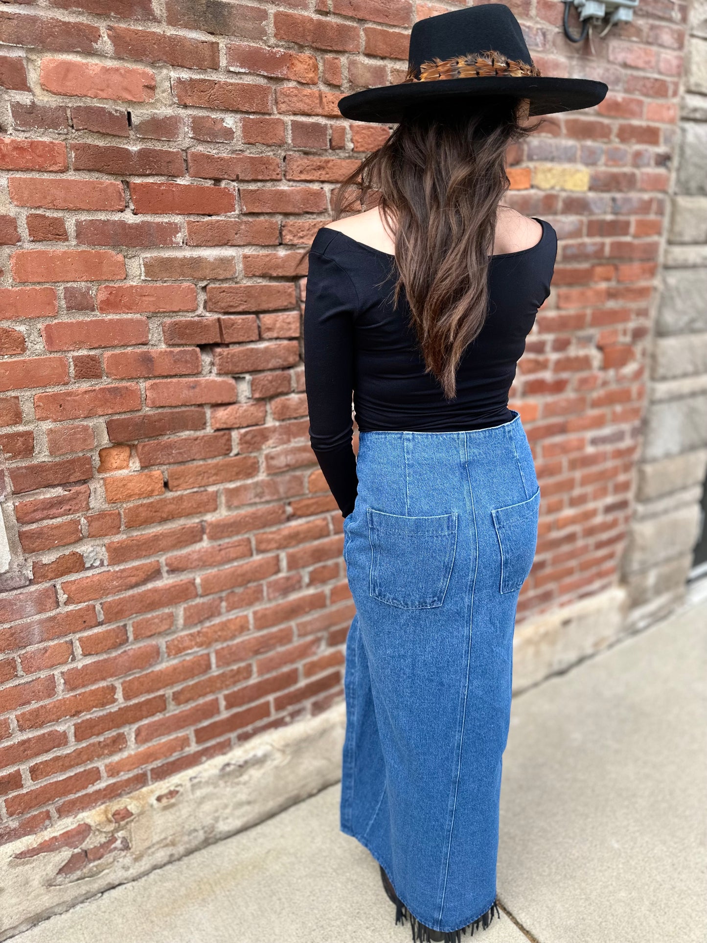 Magnolias Denim Skirt