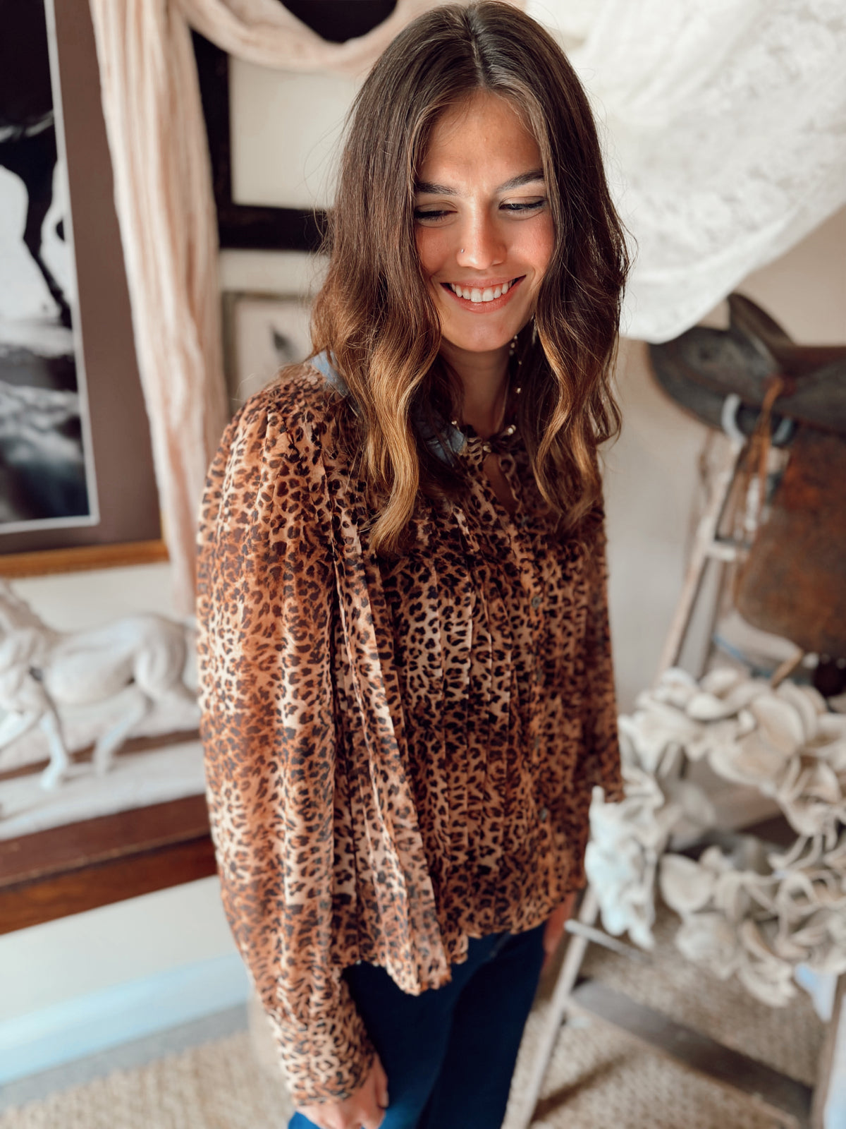 Dessert Bloom Cheetah Top