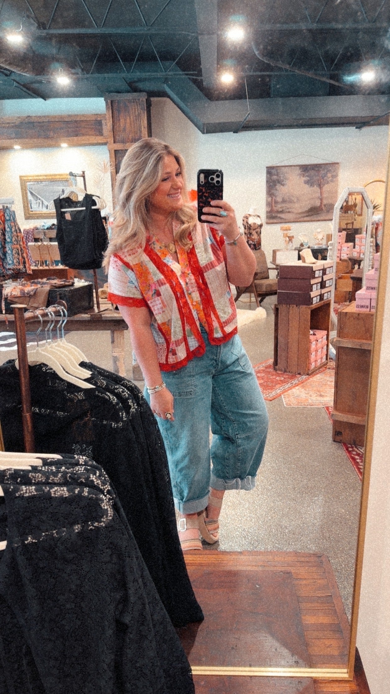 Pearls Patchwork Top