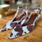 The Darleane Cowhide Heel
