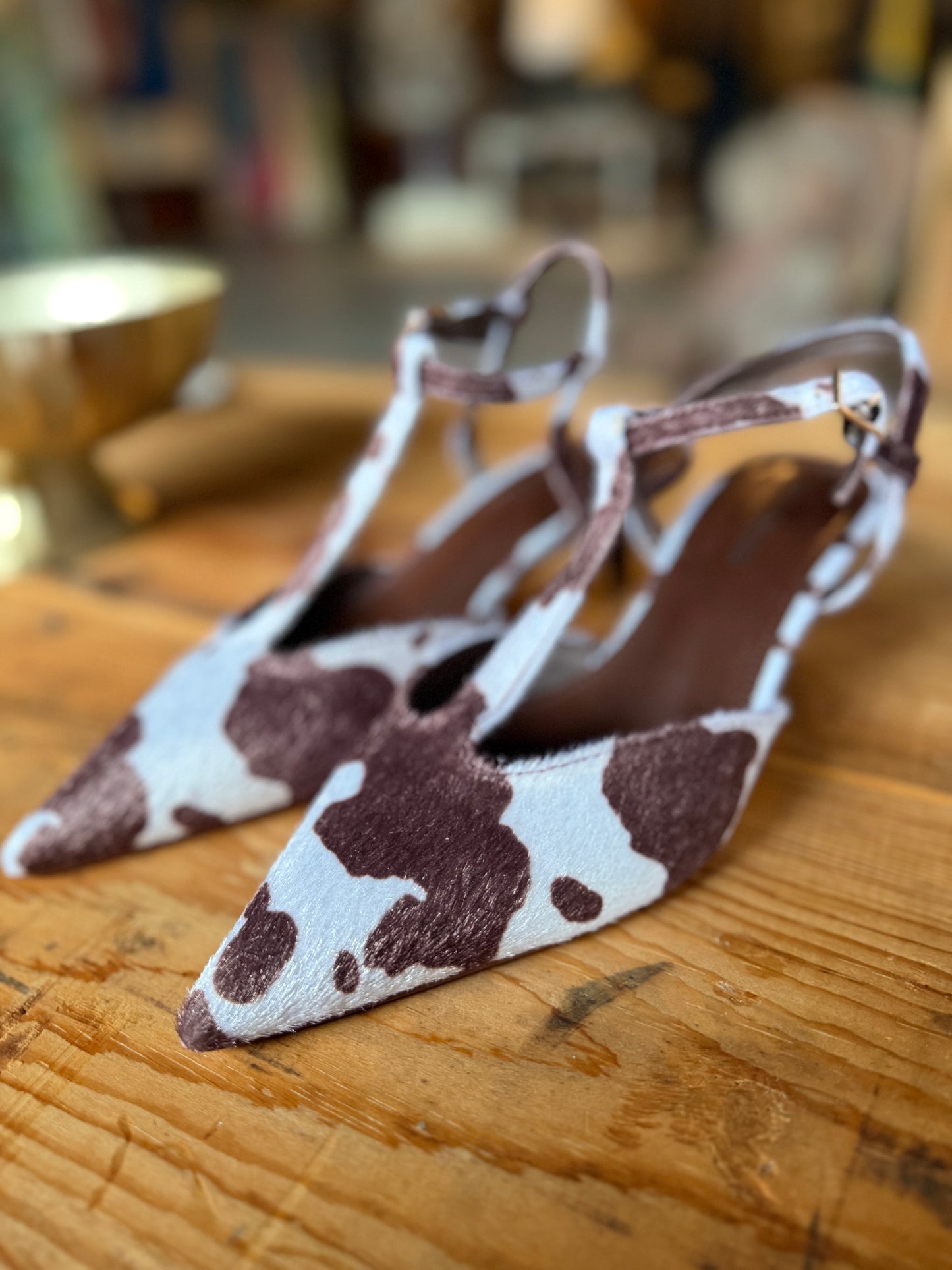 The Darleane Cowhide Heel