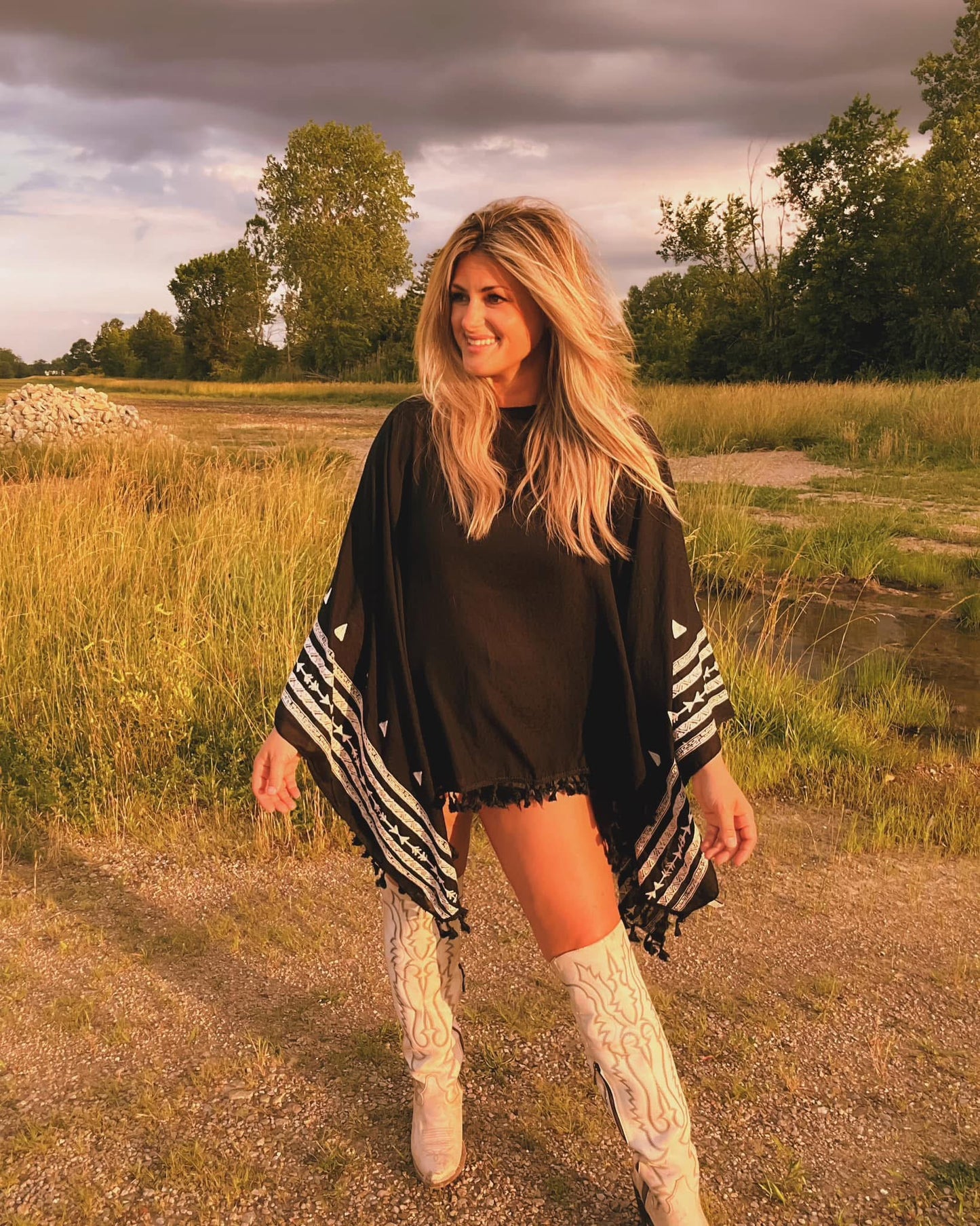 Sail Away Poncho Top