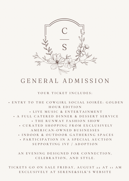 TICKETS - Cowgirl Social Soirée - The Golden Hour Edition