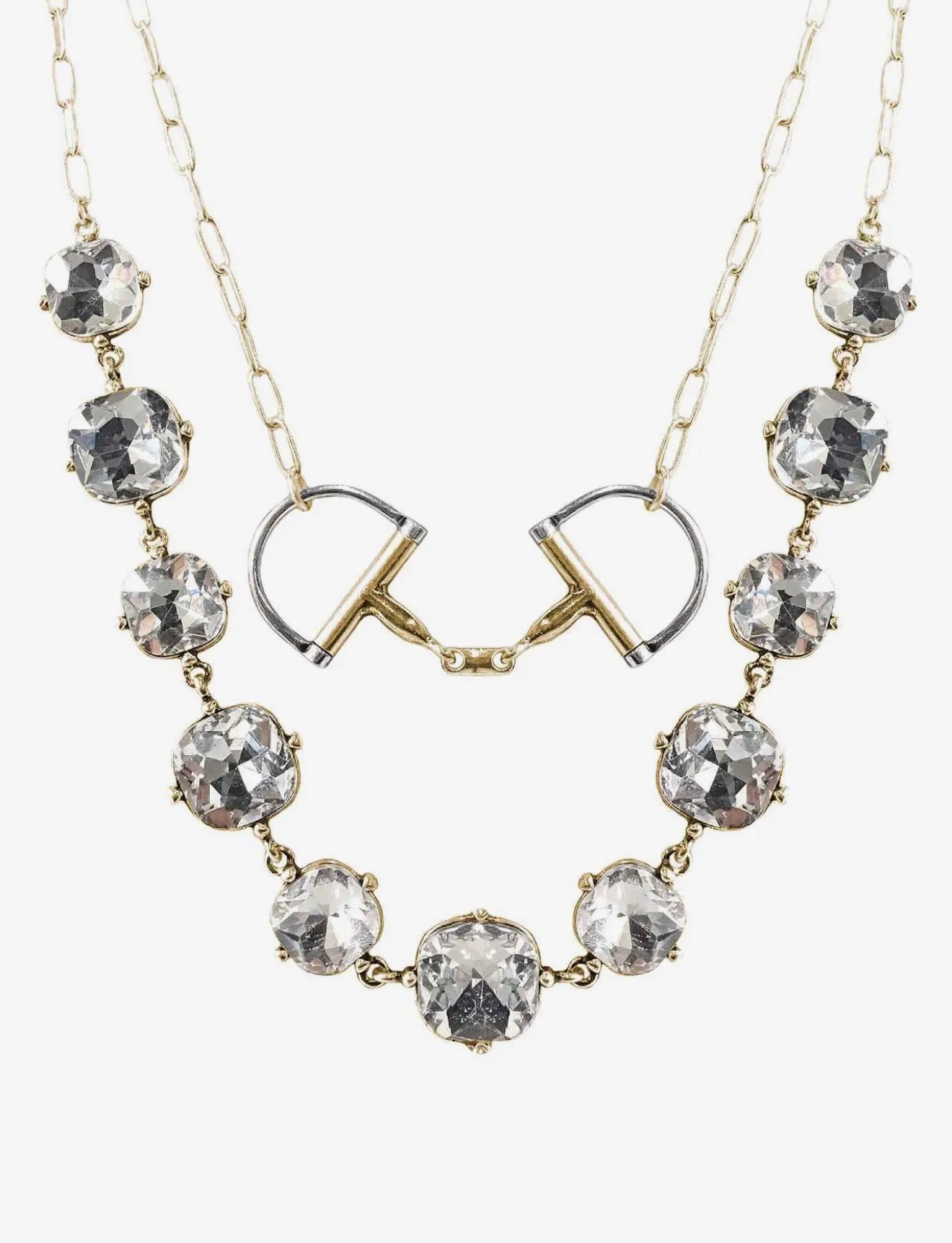 1888 Mixed Layered Snaffle Bit 18” Necklace