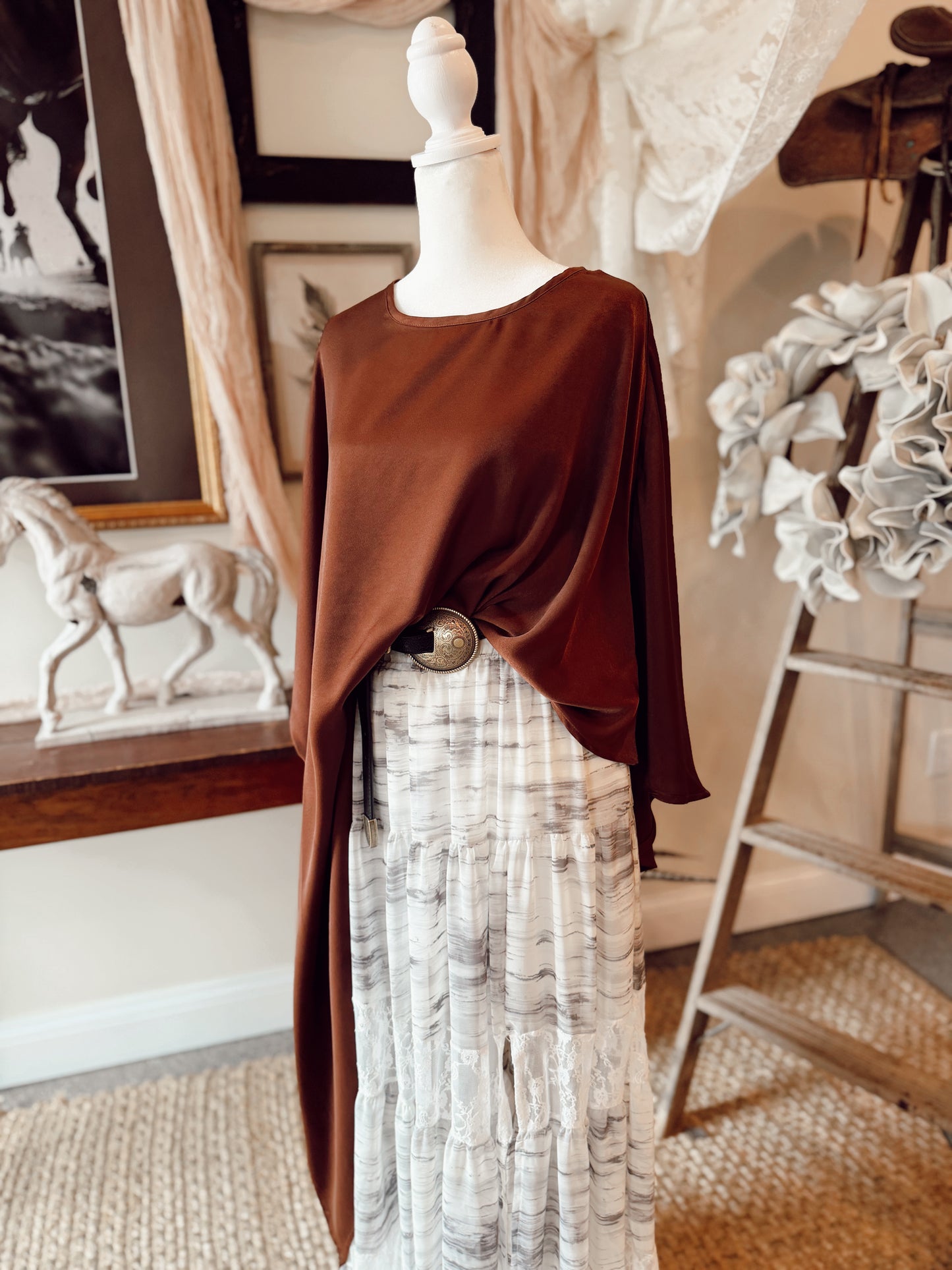 Dust & Diamonds Tunic - Dark Cocoa