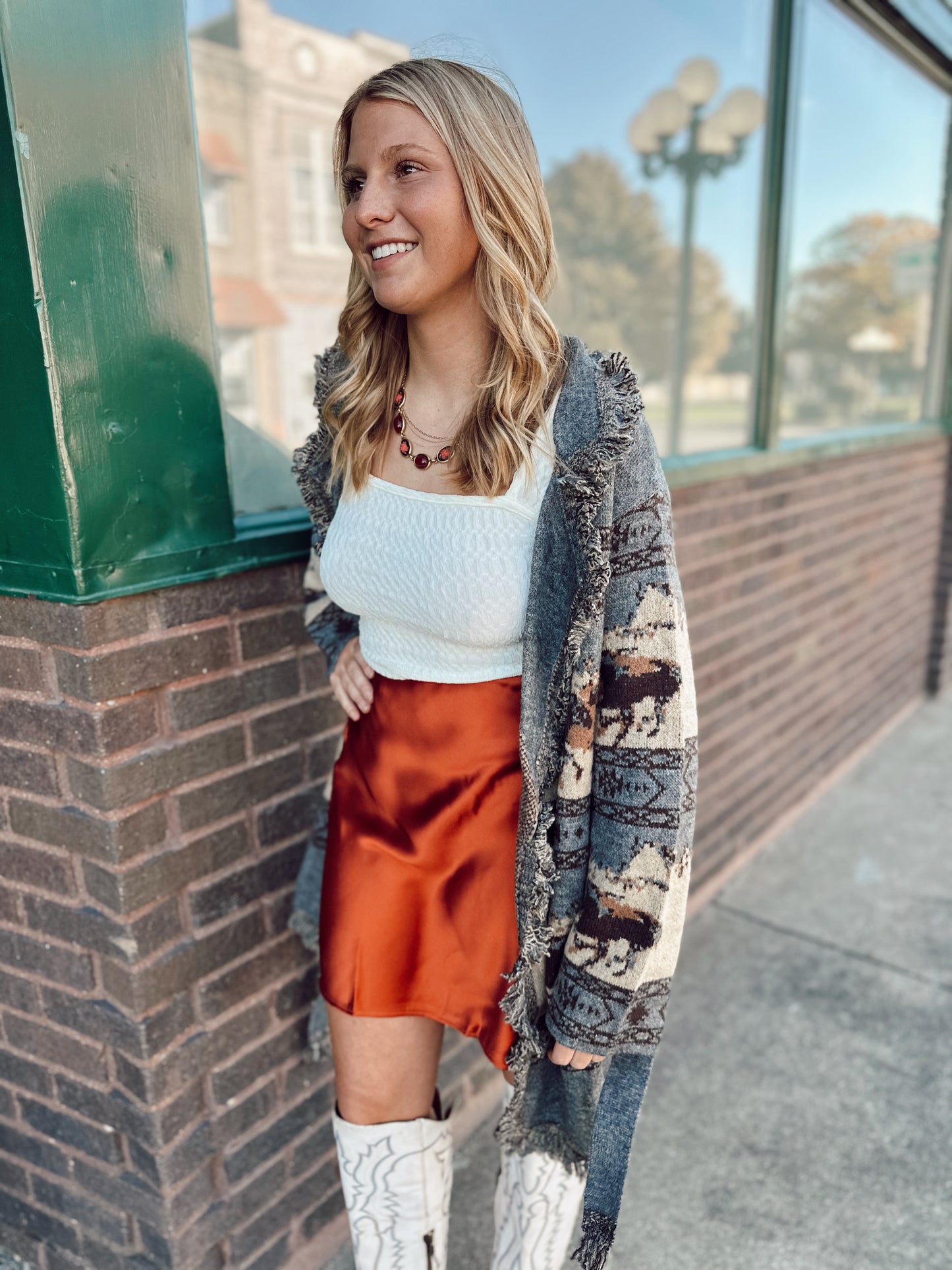 Copper Canyon Bias Mini Skirt