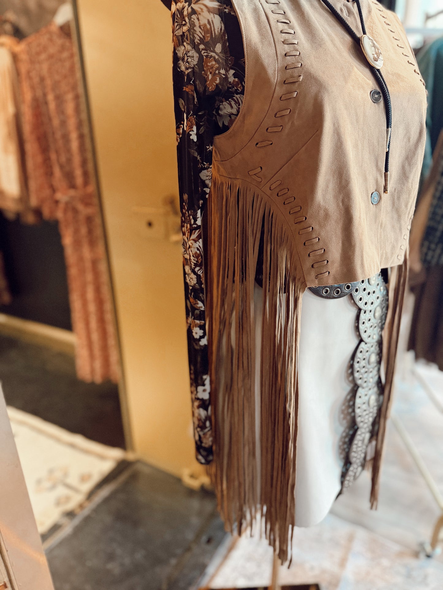 Fringe Suede Western Vest