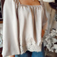 Laurels Satin & Lace Top