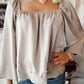 Laurels Satin & Lace Top