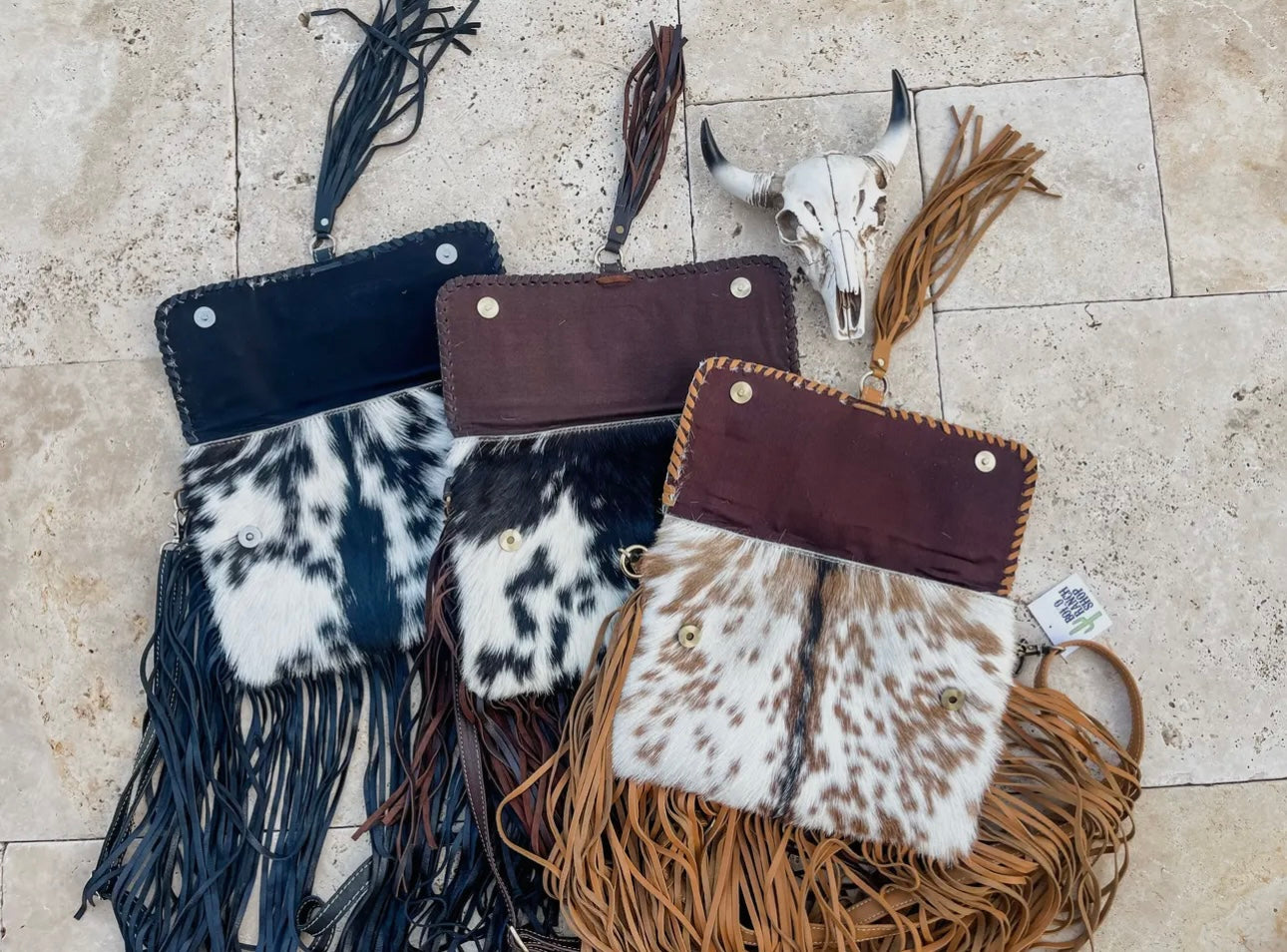 The Claire Cowhide Crossbody-Brown