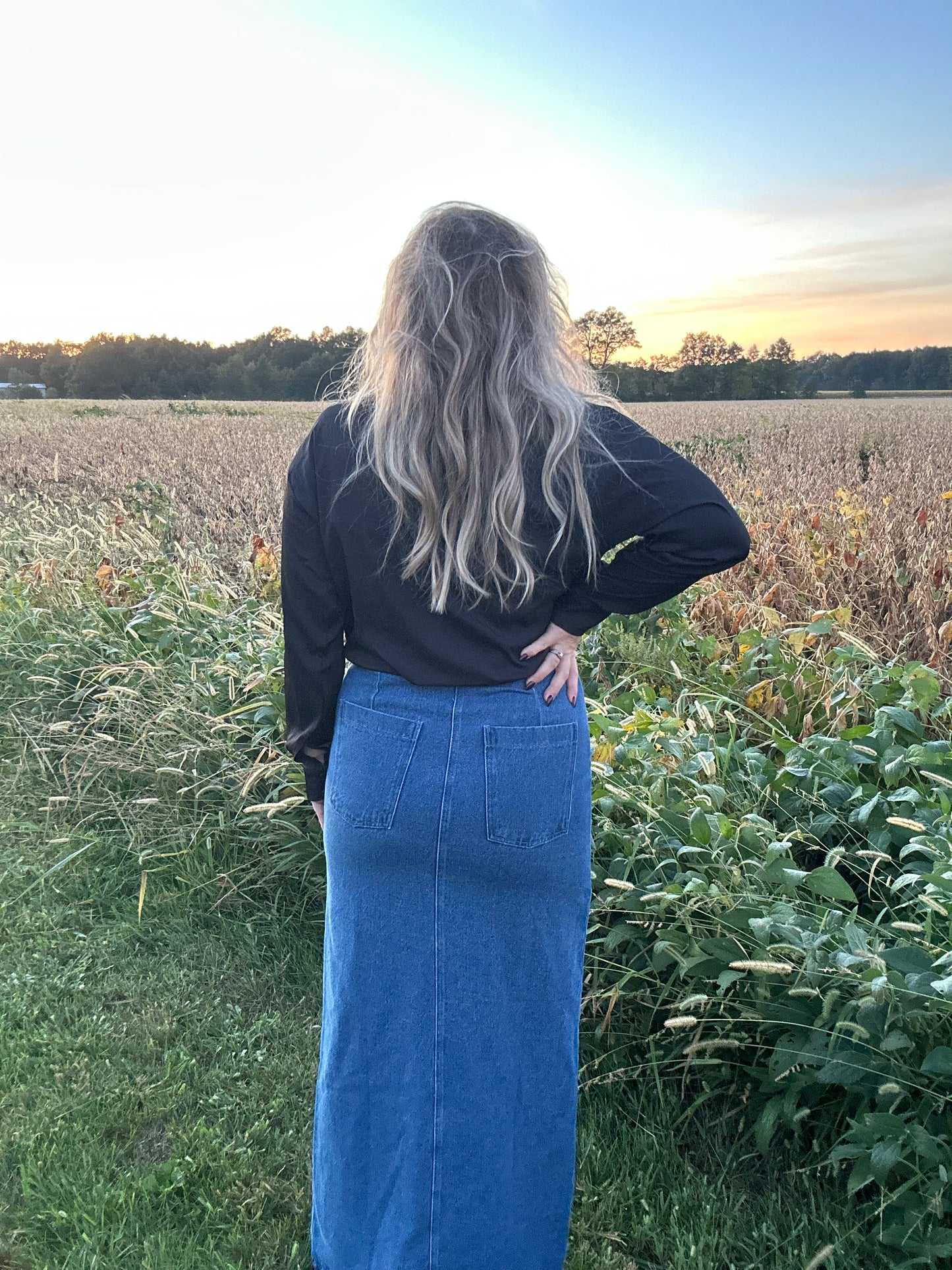 Magnolias Denim Skirt