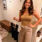Textured Tan Knit Tank