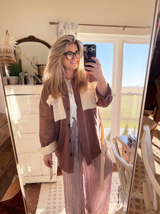 The River Contrast Belted Jacket