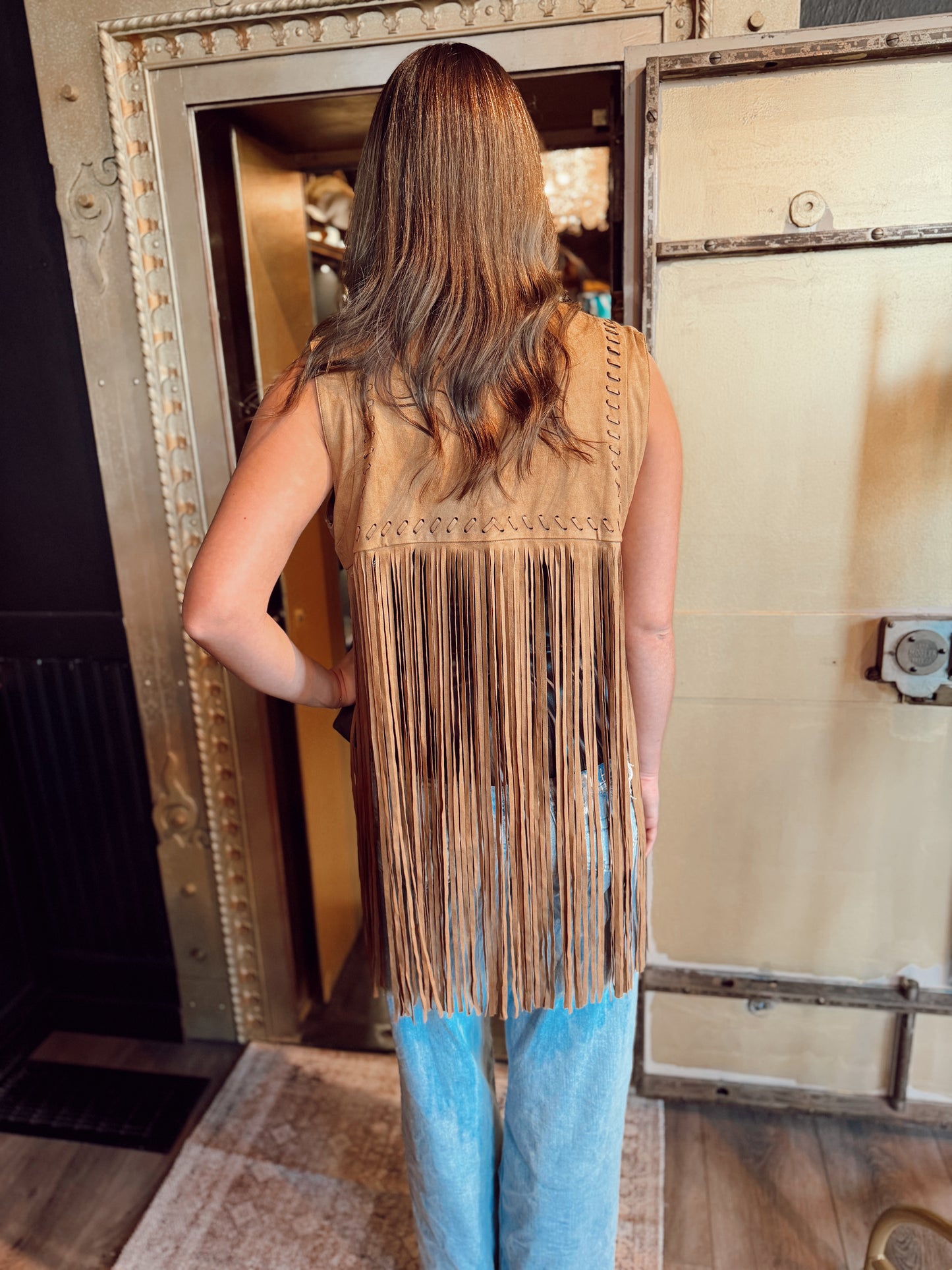 Fringe Suede Western Vest
