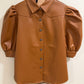 Magnolia Brown Leather Top