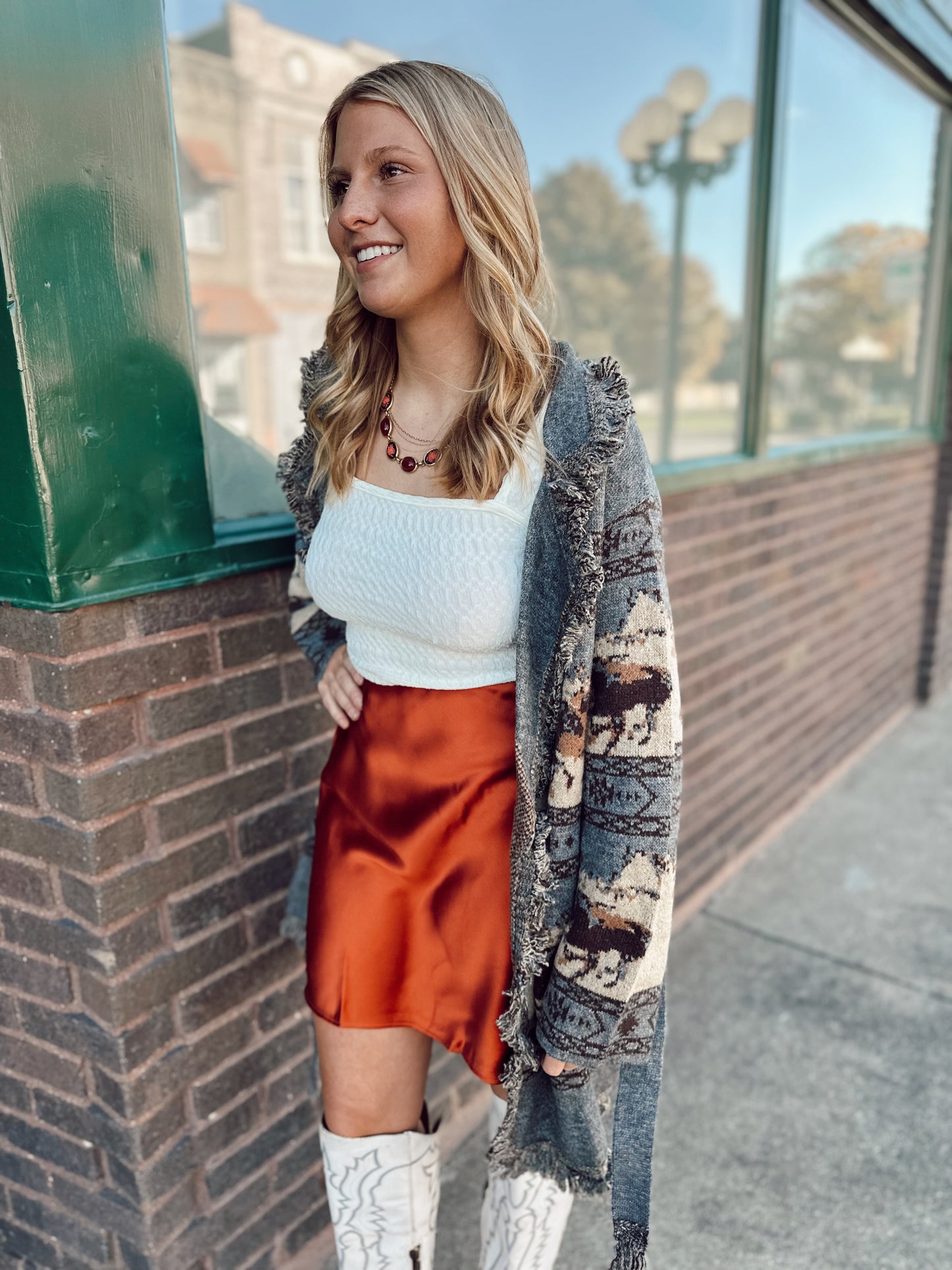 Copper Canyon Bias Mini Skirt