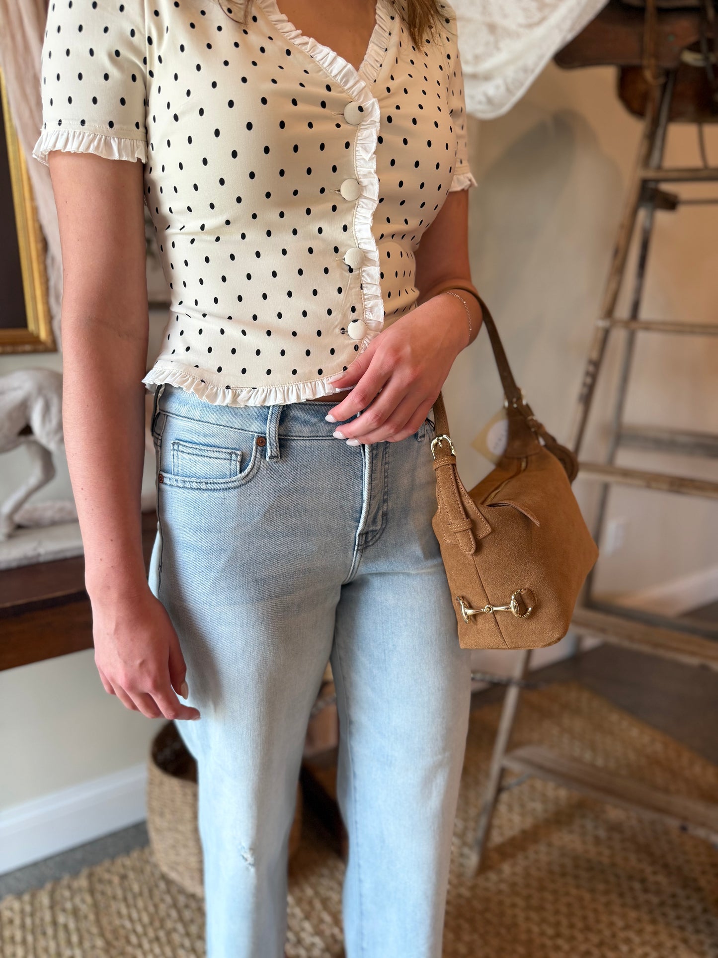 The Sweet Nothings Polka Dot Top