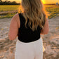 Black Square Neck Tank