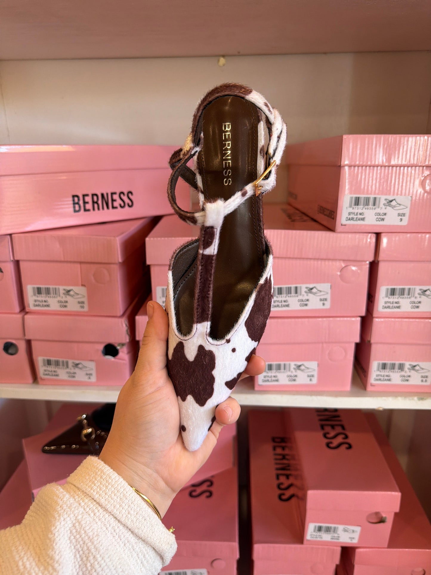 The Darleane Cowhide Heel
