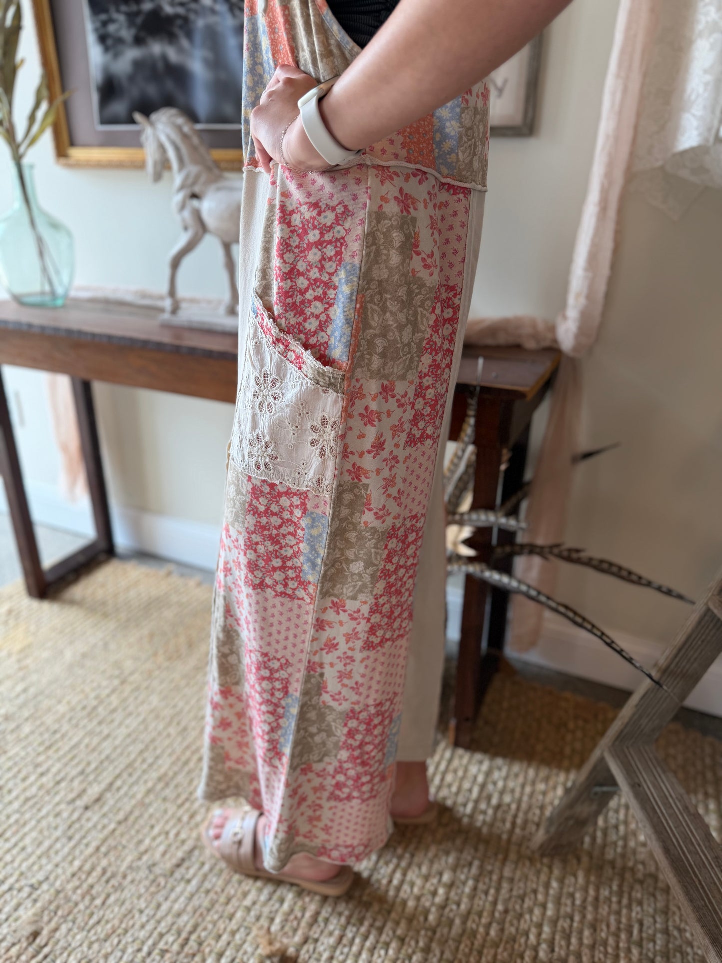 Patch Work Summer Overalls