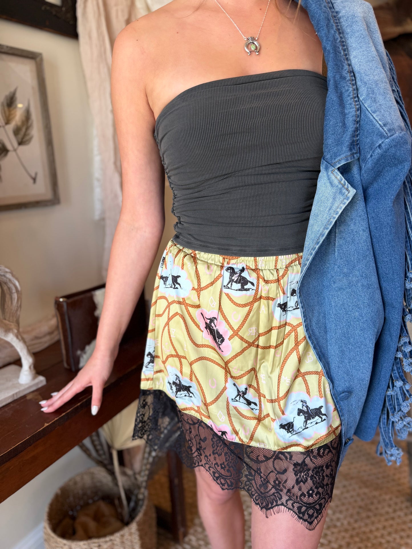 Ruched Tube Top – Charcoal