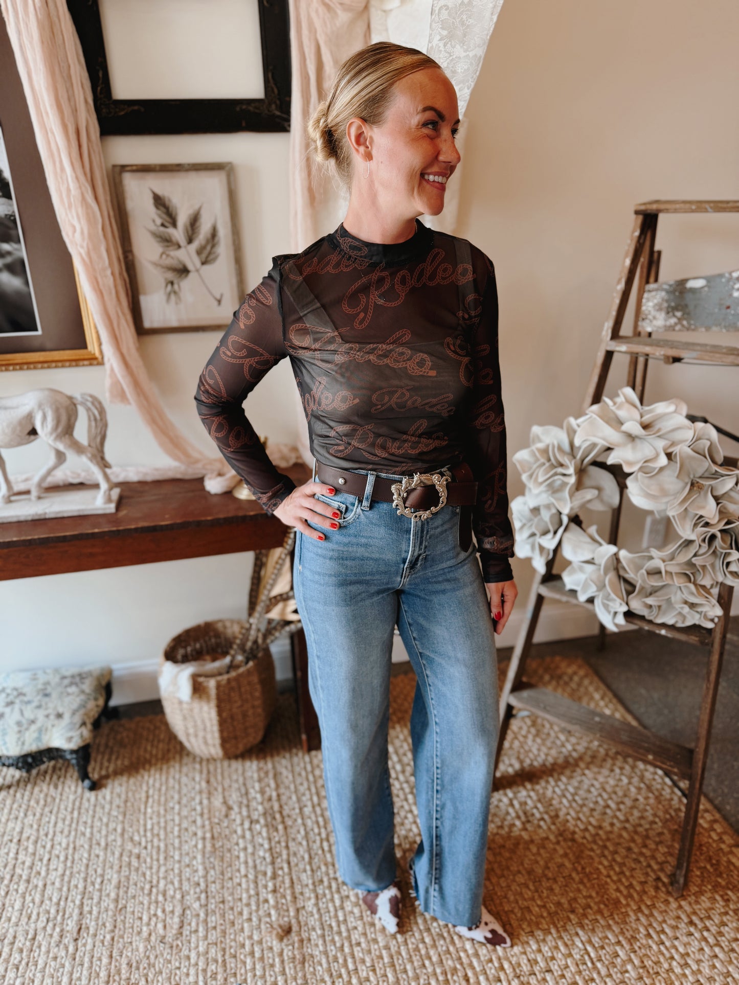 Midnight Rodeo Mesh Top
