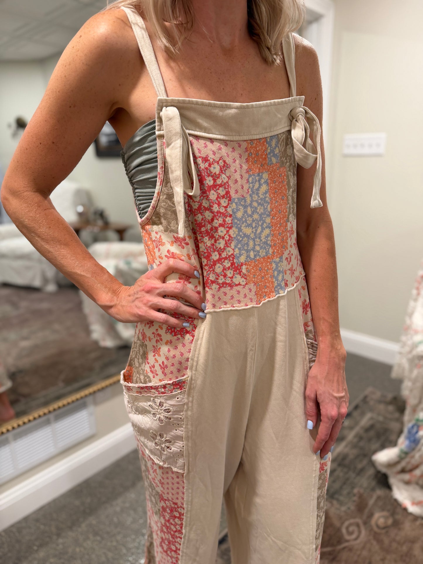 Patch Work Summer Overalls