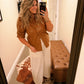 Magnolia Brown Leather Top