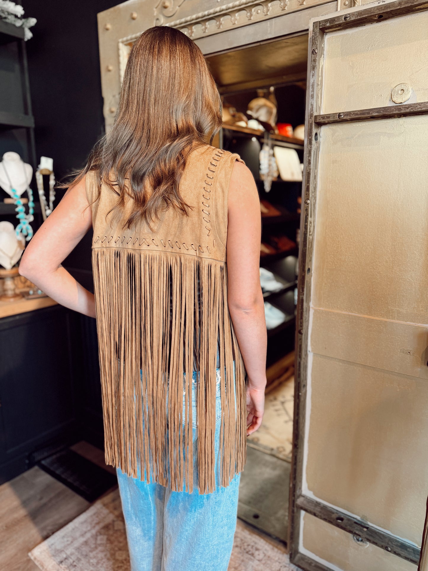 Fringe Suede Western Vest