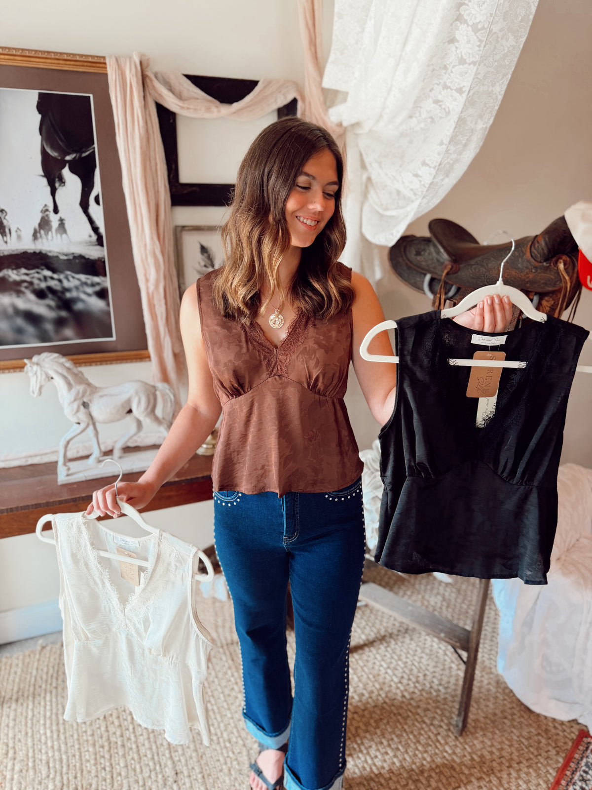 The Estelle Tank - Brown